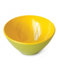 Now starring in casual meals, Jonathan Adler's Hollywood bowls mix shiny, happy colors in totally fun and fuss-free melamine.