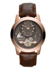 Fossil puts a twist on classic with this attractive Grant collection watch.