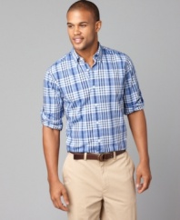 The perfect plaid. Let this shirt from Tommy Hilfiger recharge your weekend wardrobe.