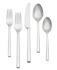 Less is more. The clean lines and slender handles of Polished flatware from Vera Wang's collection of place settings are the essence of modern grace in versatile 18/10 stainless steel.