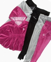 She'll love to wrap up in this stylish Baby Phat hoodie with a tie at the waist for added flair. (Clearance)