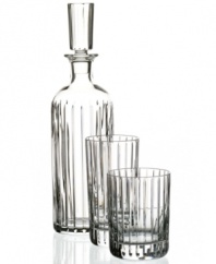 Refined elegance simply stated, the way only Baccarat can. The Harmonie Collection features evenly spaced vertical cuts on handmade crystal of the highest quality. A dashing pattern that suits modern and traditional tastes. Pair this decanter with a bottle of fine single malt for an truly exquisite gift.