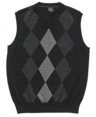 Look sharp. This sweater vest from Greg Norman for Tasso Elba instantly pulls your look together. (Clearance)