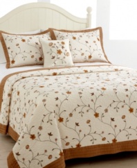 Relax upon a blooming bed of springtime florals, no matter what the season! The Savannah quilt charms your room with soft quilting and beautifully embroidered blossoms for a sweet and soothing ambiance.