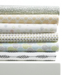 Express your artistic side. Featuring abstract dots in tones of lime and aubergine, Style&co.'s Pointelle pillowcases dress your bed in chic comfort. Featuring pure cotton treated with a special finish for greater softness after every wash. Envelope closure. (Clearance)