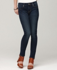 The skinniest skinny jeans, with a dark wash that's flattering as well as cute! When you want the real thing, it's got to be Levi's denim.