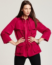 Bring a hint of glam to your casual look with this Lafayette 148 New York jacket. Throw on over your favorite styles day or night, rain or shine.