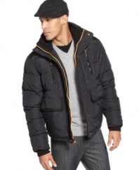 Maintain your downtown style up on the slopes with this fleece-lined ski jacket from Sean John.