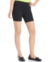 Pep up your workout with these active shorts from Ideology! The slim, stretchy fit lets them move with you during dance classes, yoga or running.