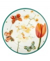 Style as much as set the table with the Lulu Petals salad plates. A canvas of durable white porcelain beholds cheerful flora and fauna with the bold whimsy of designer Lulu deKwiatkowski.