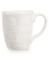 Get a feel for French style with the delicately embossed Blanc Colette mug from Versailles Maison. Romantic scrolling vines encircle rustic earthenware with a simple white glaze and irresistible charm.
