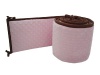 American Baby Company Minky Dot Cradle Bumper with Chocolate Trim, Pink