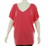 Eileen Fisher V-Neck Slouchy Top Pink XL