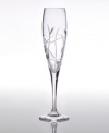 Graceful leaves energetically swirl on the Marquis by Waterford Caelyn crystal stemware collection for a pas de deux between whimsy and refinement. Break out the bubbly in style with this tall, graceful flute.