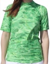 Loose Fit Petite Women's Rash Guard UPF 50+ UV Protection Surf Swim Shirt Rashie Short Sleeve Rashguard Tee