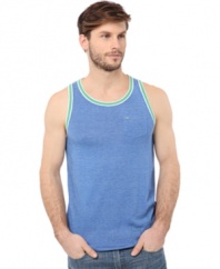 Sit back and relax. You'll be ready for some laid-back fun in this comfortable contrast-color tank from Buffalo David Bitton.