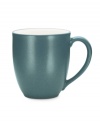 Make everyday meals a little more fun with Colorwave dinnerware from Noritake. Mix and match this versatile mug in turquoise and white with coupe, square and rim pieces for a tabletop that's endlessly stylish.