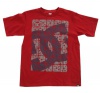 DC Apparel  Boys 8-20 Square Up Tee, Deep Red, XLarge