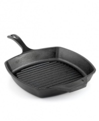 Rich with history and American-made pride, this cast iron beauty is ready to use and seasoned to a treasured black patina that offers a healthy approach to nonstick cooking. Even heating and retention, plus long-lasting durability, put this chef's essential at the home on your range.