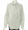 Lauren Jeans Co. Button-Down Shirt Printed Pinstriped Blouse
