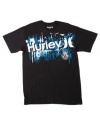An explosive logo graphic gives this T shirt from Hurley instant street cred.
