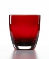 Red winner. This set of Talia double old-fashioned drinking glasses from The Cellar features basic shapes emboldened with eye-catching color.