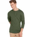 Stock your drawers with the ultimate sporty staple: the essential ribbed henley from Izod. (Clearance)