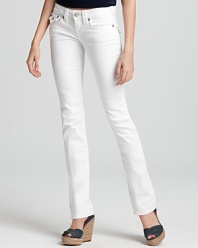 True Religion Jeans - Billy Super T Straight Leg Jeans in White