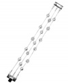 Strand together your perfect look with AK Anne Klein's flaunt-worthy flex bracelet. Crafted in imitation rhodium-plated mixed metal, it's adorned with glass pearls and crystal pave ball accents. Approximate length: 7-1/2 inches.