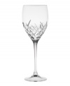 With a classic cut pattern in luxe crystal, the Duchesse Encore goblet from Vera Wang commemorates special occasions in unforgettable style.
