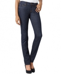 Skinny denim in a go-with-anything dark wash is always in style. Snag the look with these sleek jeans from Lucky Brand Jeans!