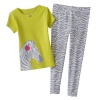 Carter's Girls Green Zebra Print Striped 2 Piece Pajama Set Newborn-5t (5t)