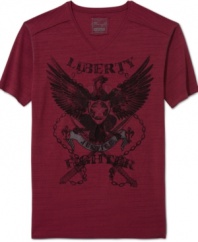 Spread your wings with edgy style of this streetwise t-shirt from Retrofit.