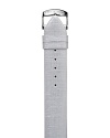 Luxe leather watch strap in modern silver finish, fits size 1, 6 & 21 Philip Stein watch heads.