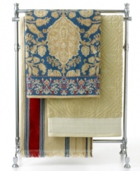 Escape into a world of pattern, texture and artisan-inspired style with Lauren Ralph Lauren's Marrakesh hand towel. Featuring three distinctive designs that can be mixed and matched to create an eclectic display.