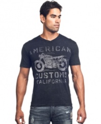Rev up your standard stock with the fast-lane casual tee from Affliction.