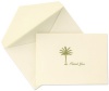Crane & Co. Engraved Palm Tree Ecruwhite Thank You Notes (CT1074)