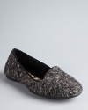 Splendid gives smoking flats a casual spin, finishing off tweed, knit uppers with natty leather piping. It's sweater dressing for your feet.