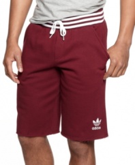 Just relax. Sport these shorts from adidas for all-day comfort and style.