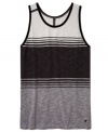 Keep your cool even as the mercury rises with this moody striped tank from Univibe.