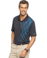 Jazz up your on-the-green gear with this argyle performance polo shirt from Greg Norman for Tasso Elba featuring PlayDry technology for increased comfort.