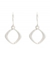 Accent your look with chic, simple style. Earrings by Kenneth Cole New York feature a cut-out, diamond-shaped drop set in silver tone mixed metal. Approximate drop: 1-1/4 inches.