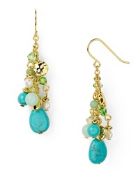 Tap into this season's turquoise trend with this pair of cascading earrings from Lauren Ralph Lauren. Boasting a delicate dangle, they hint at bohemian-chic.