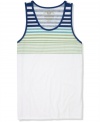 Best of both worlds. Stripes and solids mix perfectly in this American Rag tank for cool, on-the-go casual style.