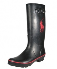 Inclement weather never keeps you from your intended destinations when you're stepping out in these durable logo men's boots from Polo Ralph Lauren. Unlike so many other rain boots for men, Polo Ralph Lauren also combines style with function.