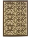 Style that transcends your everyday living space -- make this chic area rug from Sphinx part of your outdoor decor! Striking natural tones make the abstract pattern pop from a soft and durable polypropylene surface that's tough, weather-resistant and easy to clean. (Clearance)