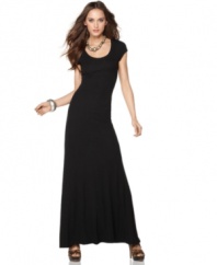 Slinky but never overly-revealing, BCBGMAXAZRIA's sexy maxi dress has got all the right moves! Perfect for accentuating a statement necklace, too.