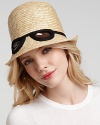 kate spade new york Dunes Lane Straw Cat Eye Sunglasses Hat
