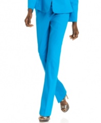 Bold blue skinny pants are just the thing to perk up your summer work wardrobe. Pair with Tahari by ASL's matching jacket or style to jazz up a neutral basic.