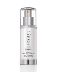 PREVAGE® Clarity Targeted Skin Tone Corrector, 1.0 fl. oz.See dark spots begin to fade in just 14 days.*With Idebenone, the most powerful antioxidant.** Bring even-toned, younger looking skin to light. New PREVAGE® Clarity with Idebenone and Soy-Ferulate-C gives skin a brightening boost to help minimize the appearance of those all-too-visible aging signs - existing dark spots, age spots, freckles and discolorations – to help skin regain its look of uncompromised clarity and a youthful-looking glow.